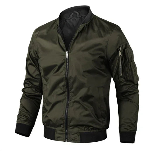Ibrahim | Casual Bomber Jacket with Zipper for Men
