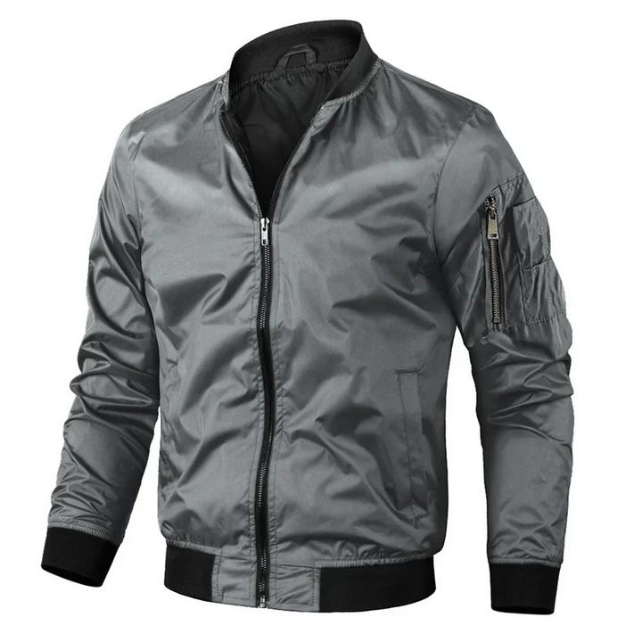 Ibrahim | Casual Bomber Jacket with Zipper for Men