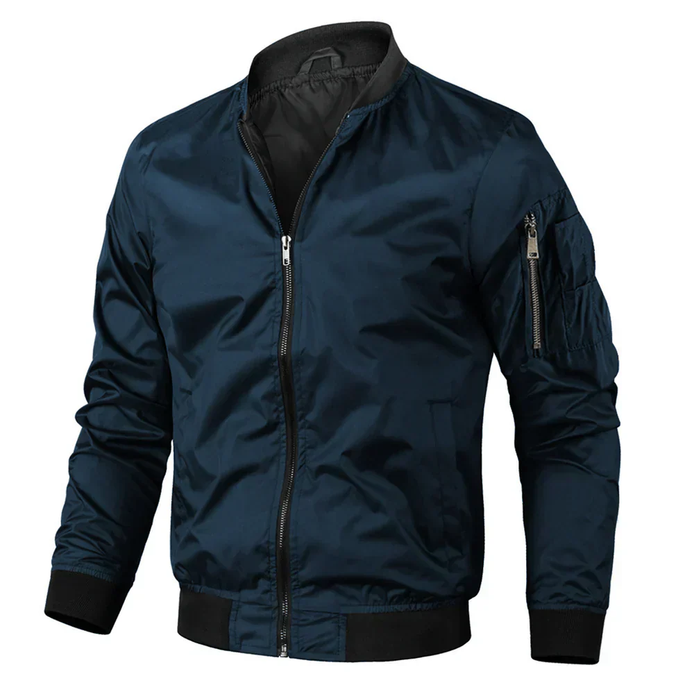 Ibrahim | Casual Bomber Jacket with Zipper for Men