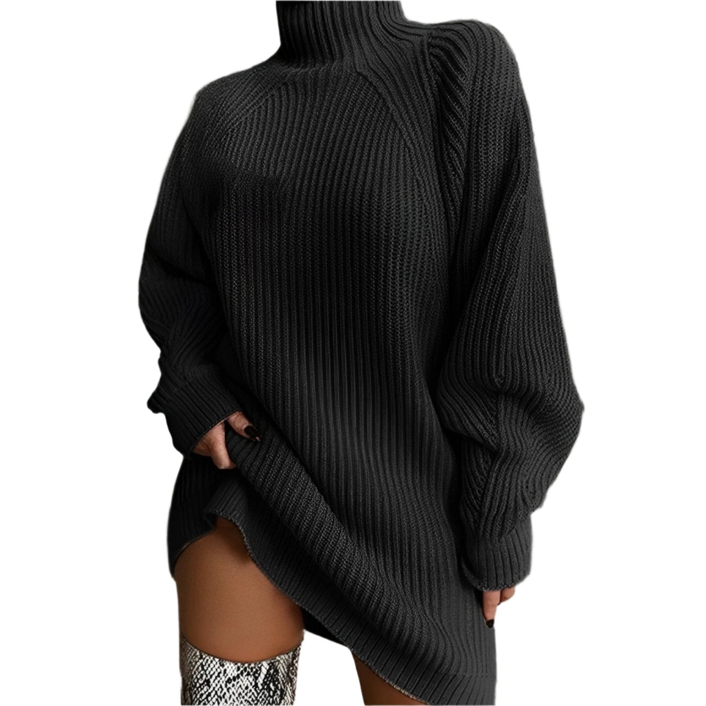 Women's Oversized Turtleneck Jumper