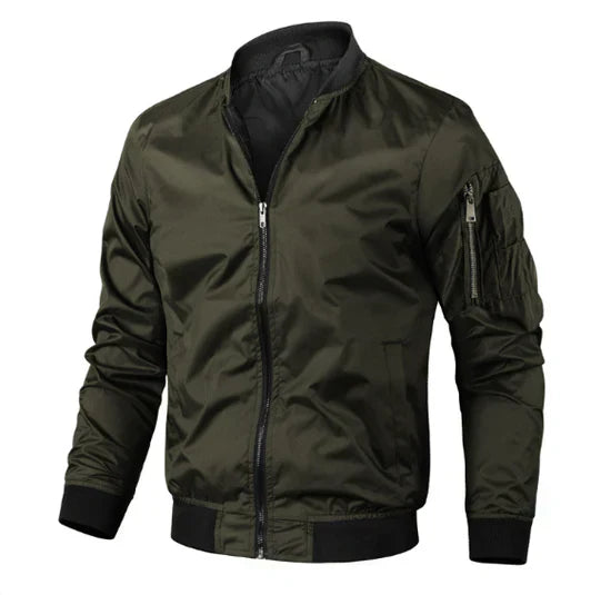 Ibrahim | Casual Bomber Jacket with Zipper for Men