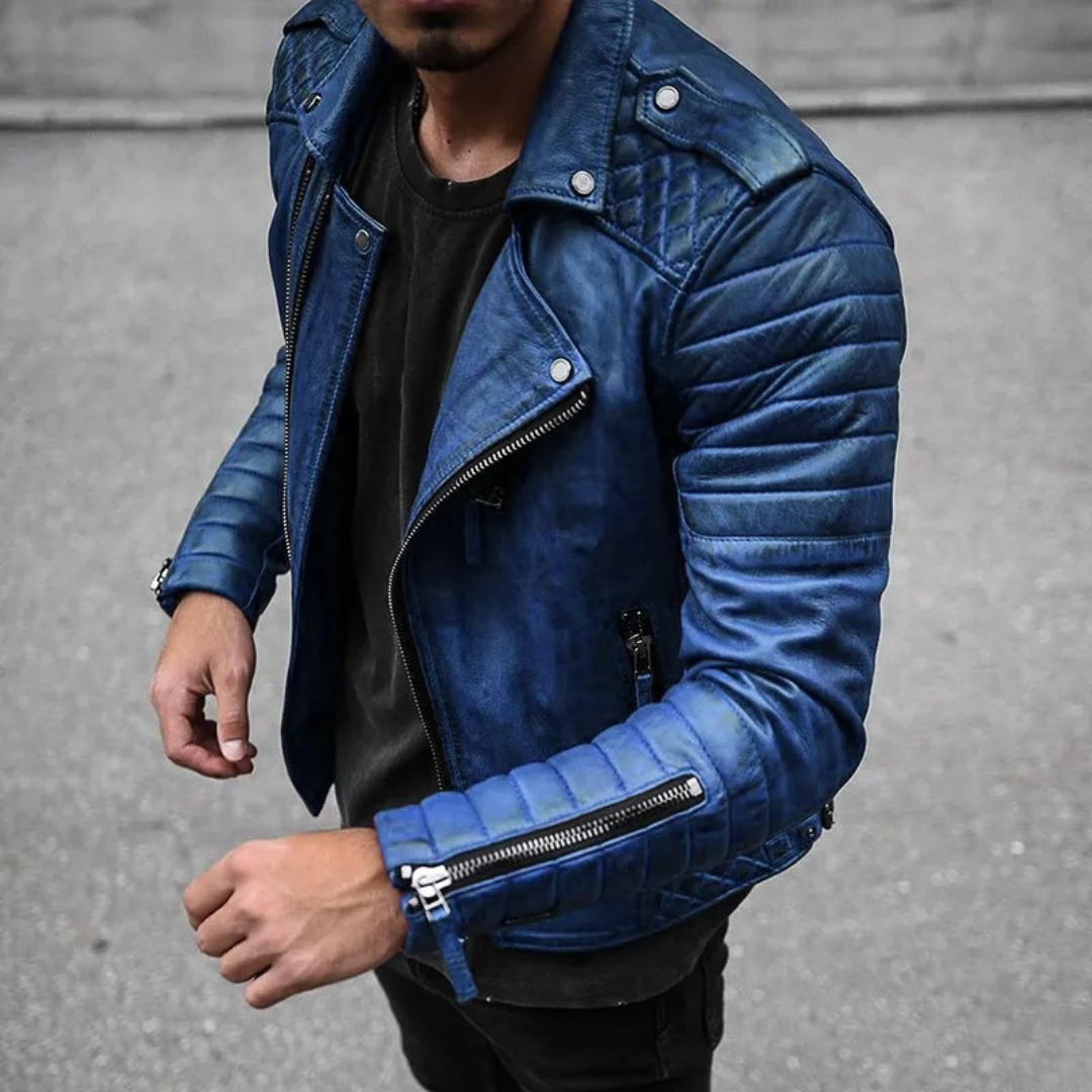 Siddharth | Biker Jacket with Waterproof Finish for Men