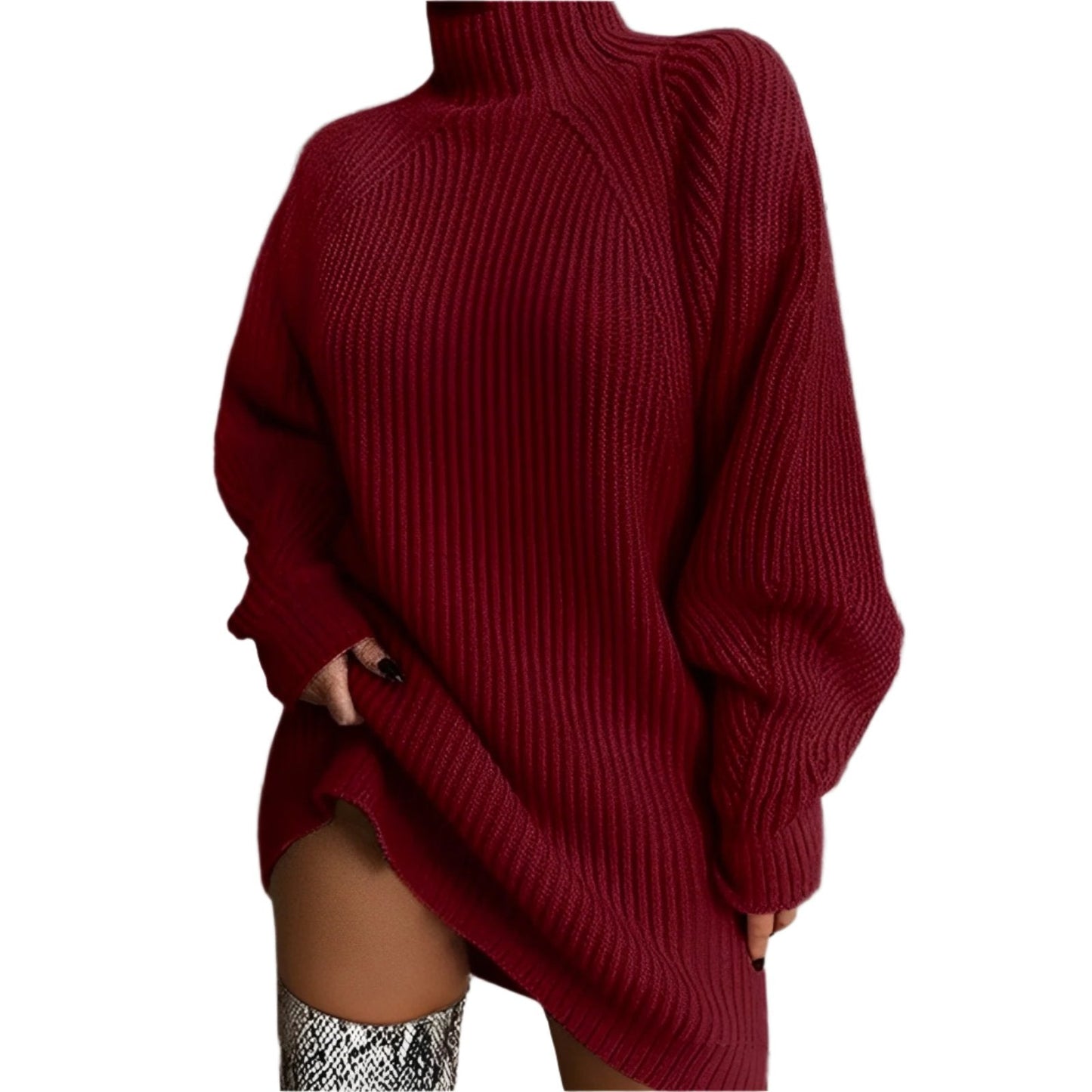 Women's Oversized Turtleneck Jumper