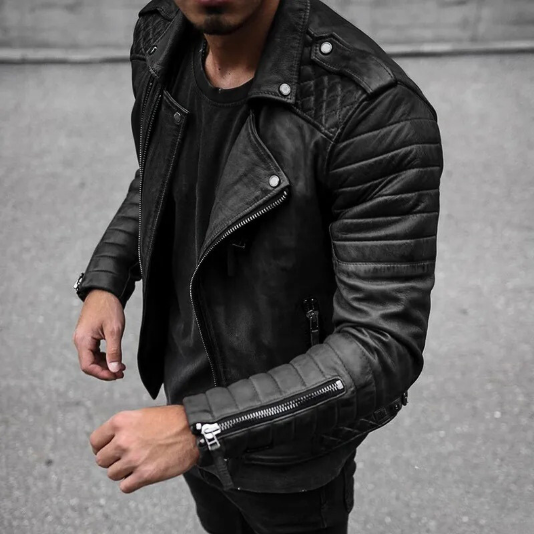 Siddharth | Biker Jacket with Waterproof Finish for Men