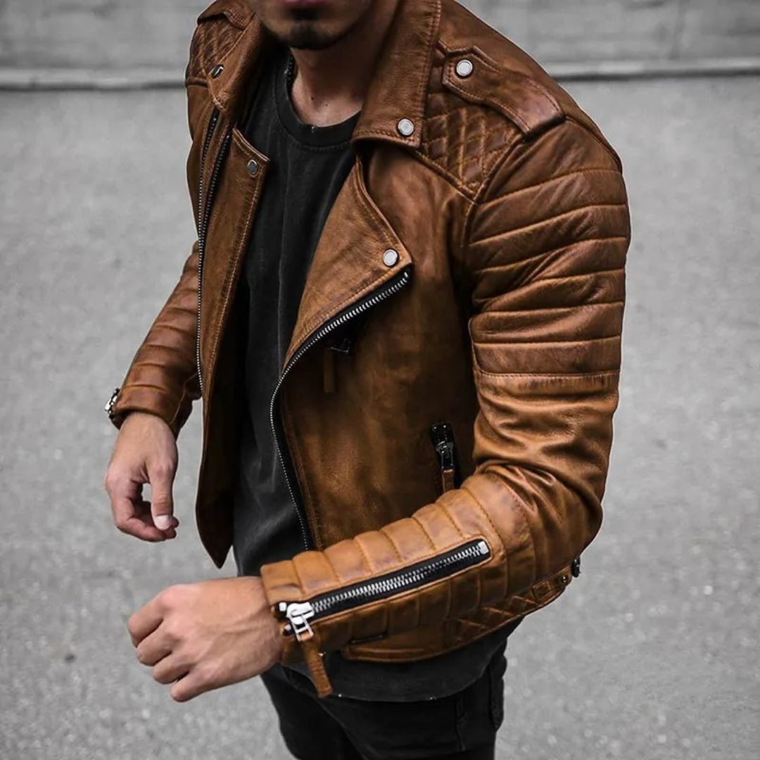 Siddharth | Biker Jacket with Waterproof Finish for Men