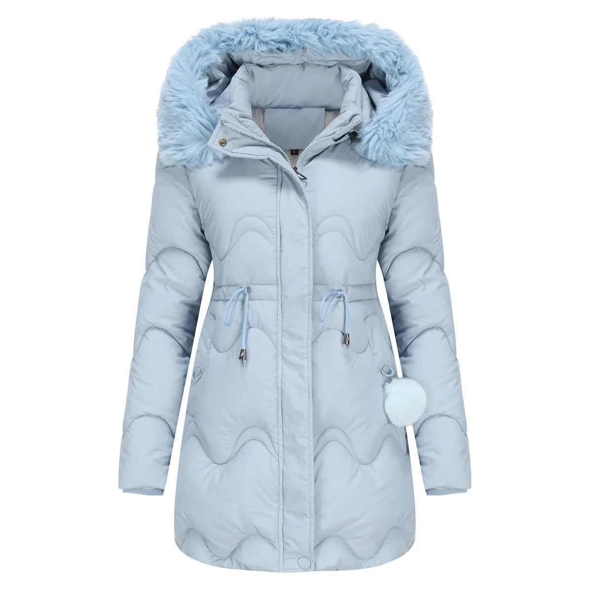 Isabella | Elegant Fur-Trimmed Quilted Winter Coat