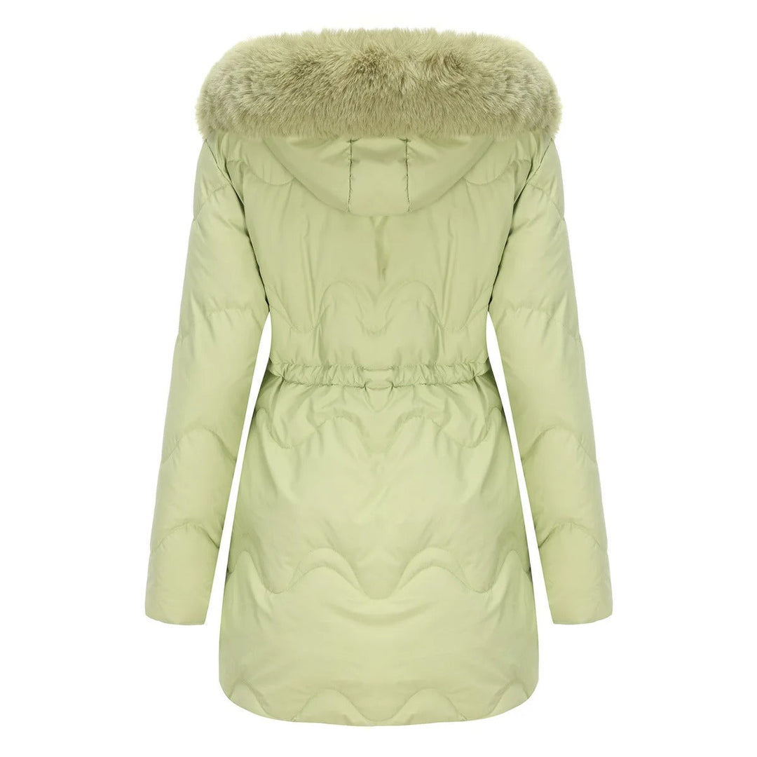 Isabella | Elegant Fur-Trimmed Quilted Winter Coat