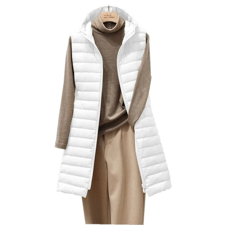 Serena | Cozy Longline Hooded Puffer Vest