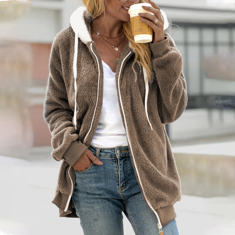 Leticia | Winter Teddy Coat With Hood for Women