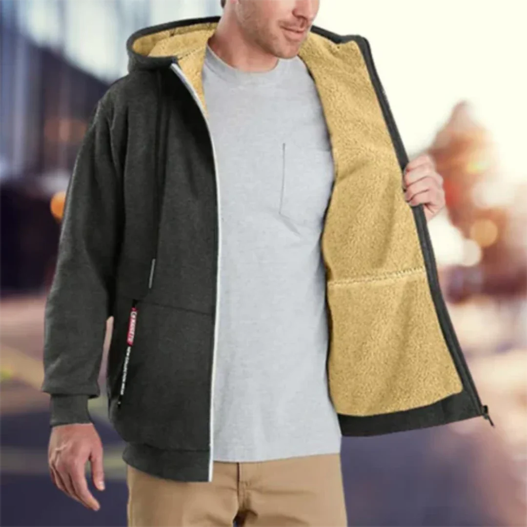 Ollie | Hooded Zip-Up Jacket with Warm Comfort for Men