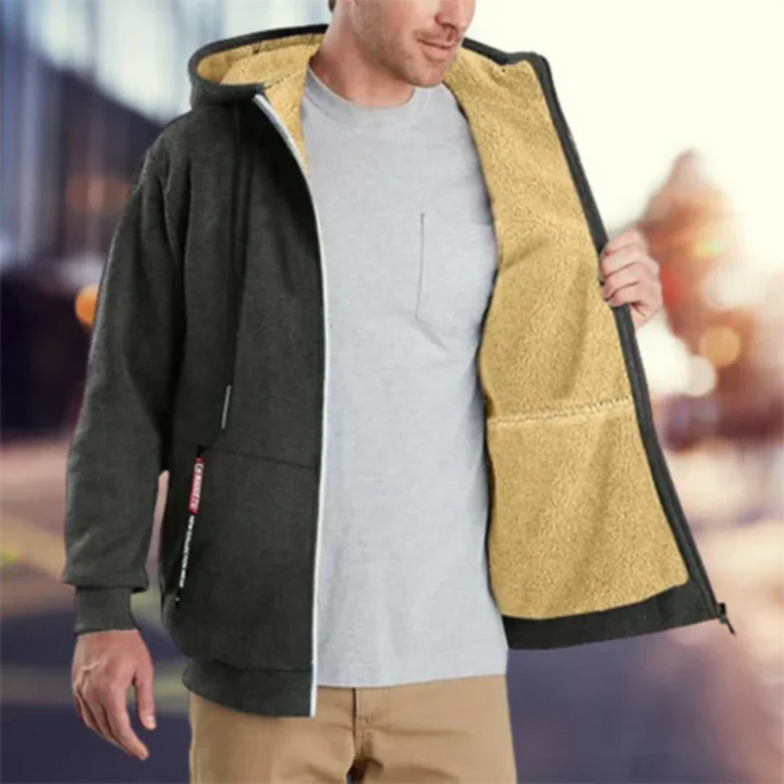 Ollie | Hooded Zip-Up Jacket with Warm Comfort for Men