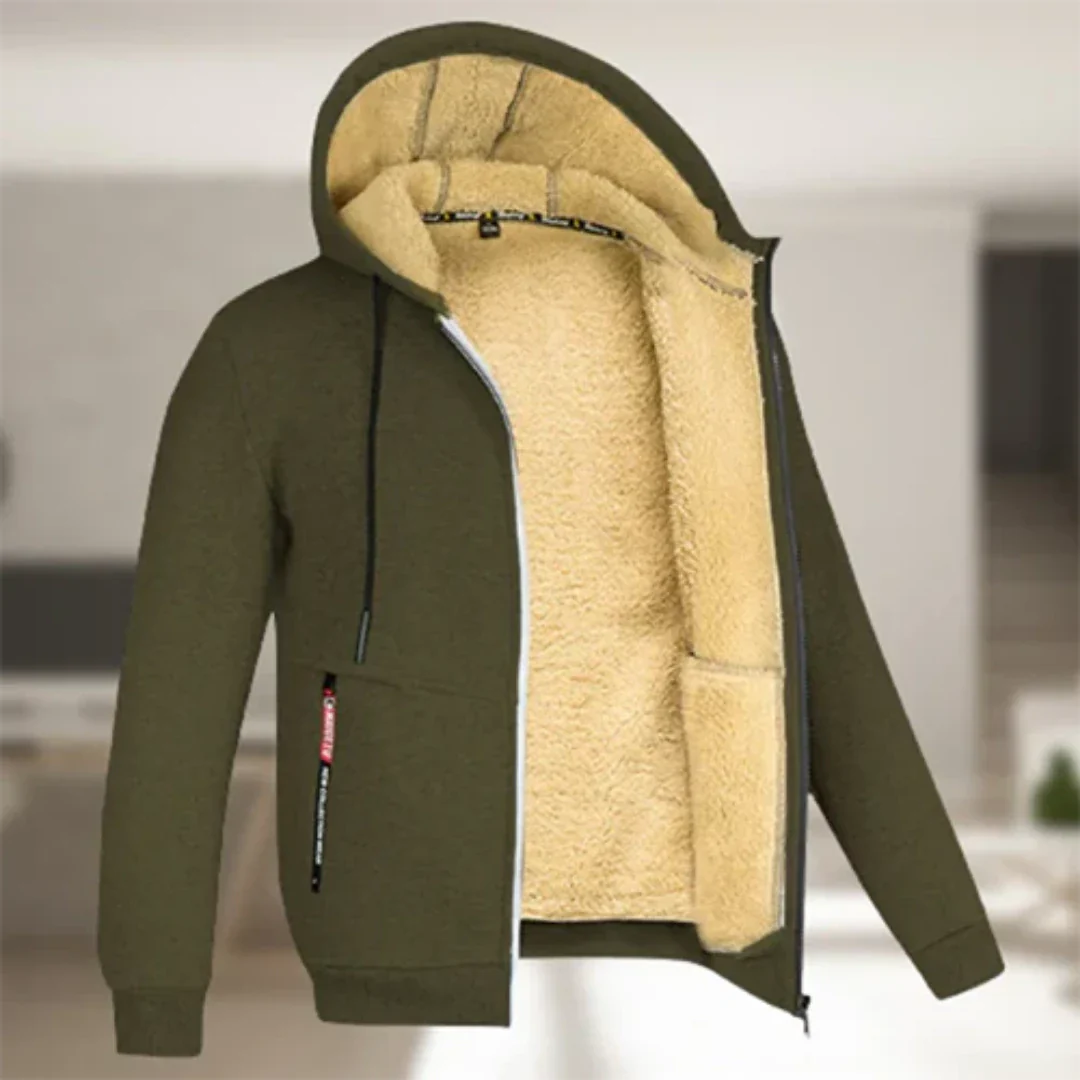 Ollie | Hooded Zip-Up Jacket with Warm Comfort for Men