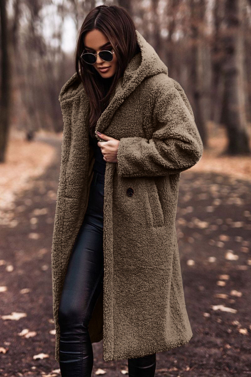 Nayla | Oversized Teddy Coat with Hood for Women