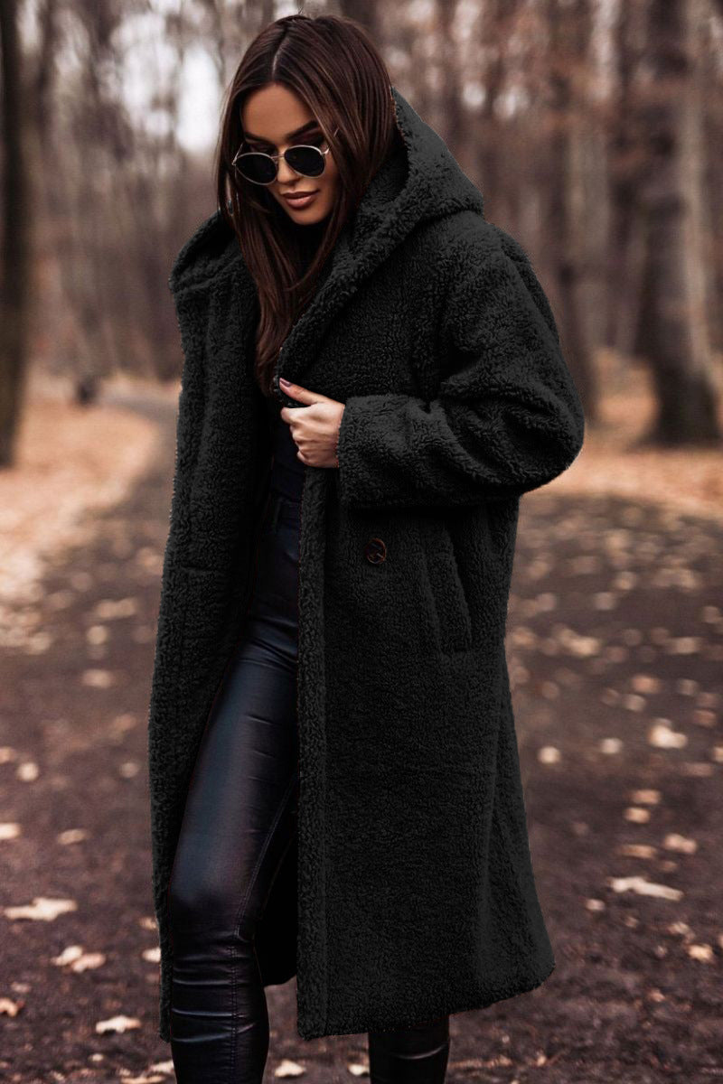 Nayla | Oversized Teddy Coat with Hood for Women