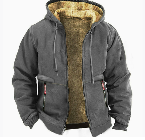 Ollie | Hooded Zip-Up Jacket with Warm Comfort for Men