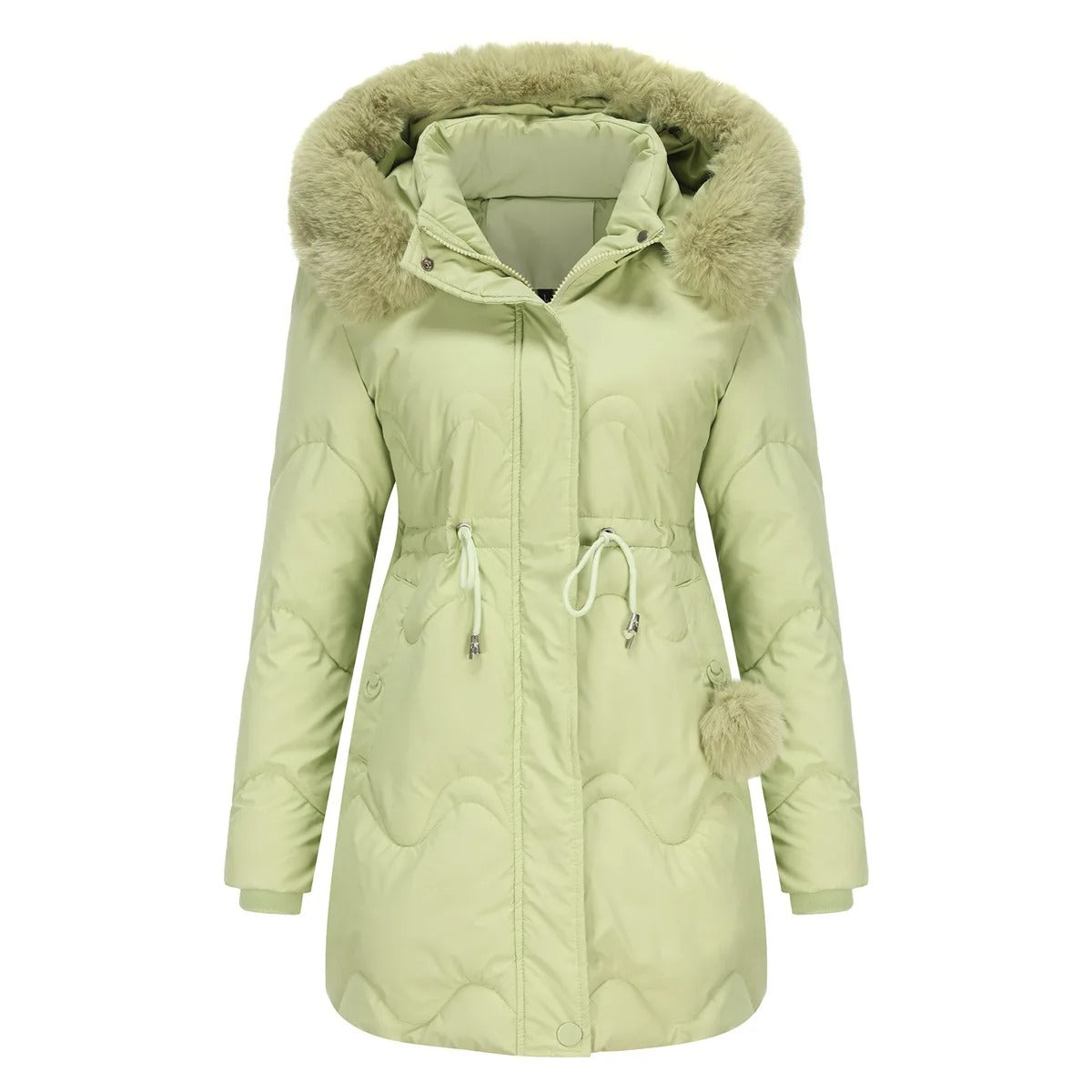 Isabella | Elegant Fur-Trimmed Quilted Winter Coat