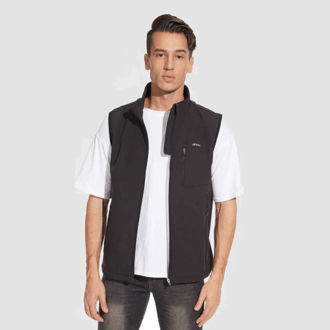 Javier | Elegant Vest With Stand-Up Collar for Men