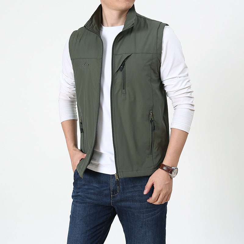 Javier | Elegant Vest With Stand-Up Collar for Men