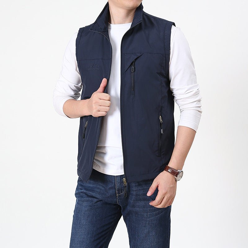 Javier | Elegant Vest With Stand-Up Collar for Men
